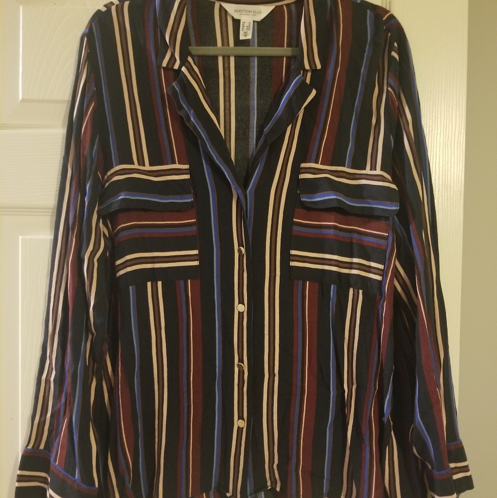 Stripped long sleeve tunic